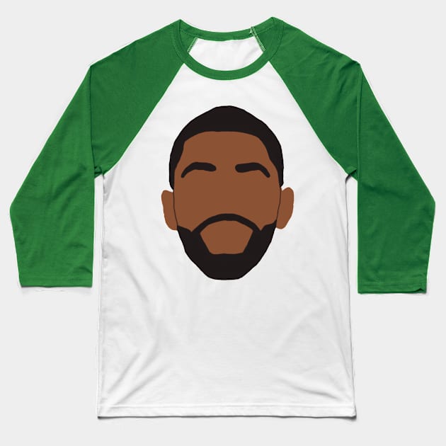 Kyrie Irving Face Art Baseball T-Shirt by xRatTrapTeesx